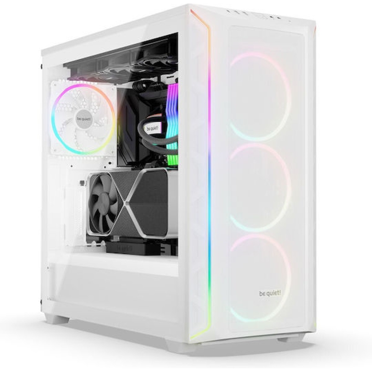 Be Quiet Shadow Base 800 FX Gaming Midi Tower Κουτί Υπολογιστή με Πλαϊνό Παράθυρο και RGB Φωτισμό Λευκό