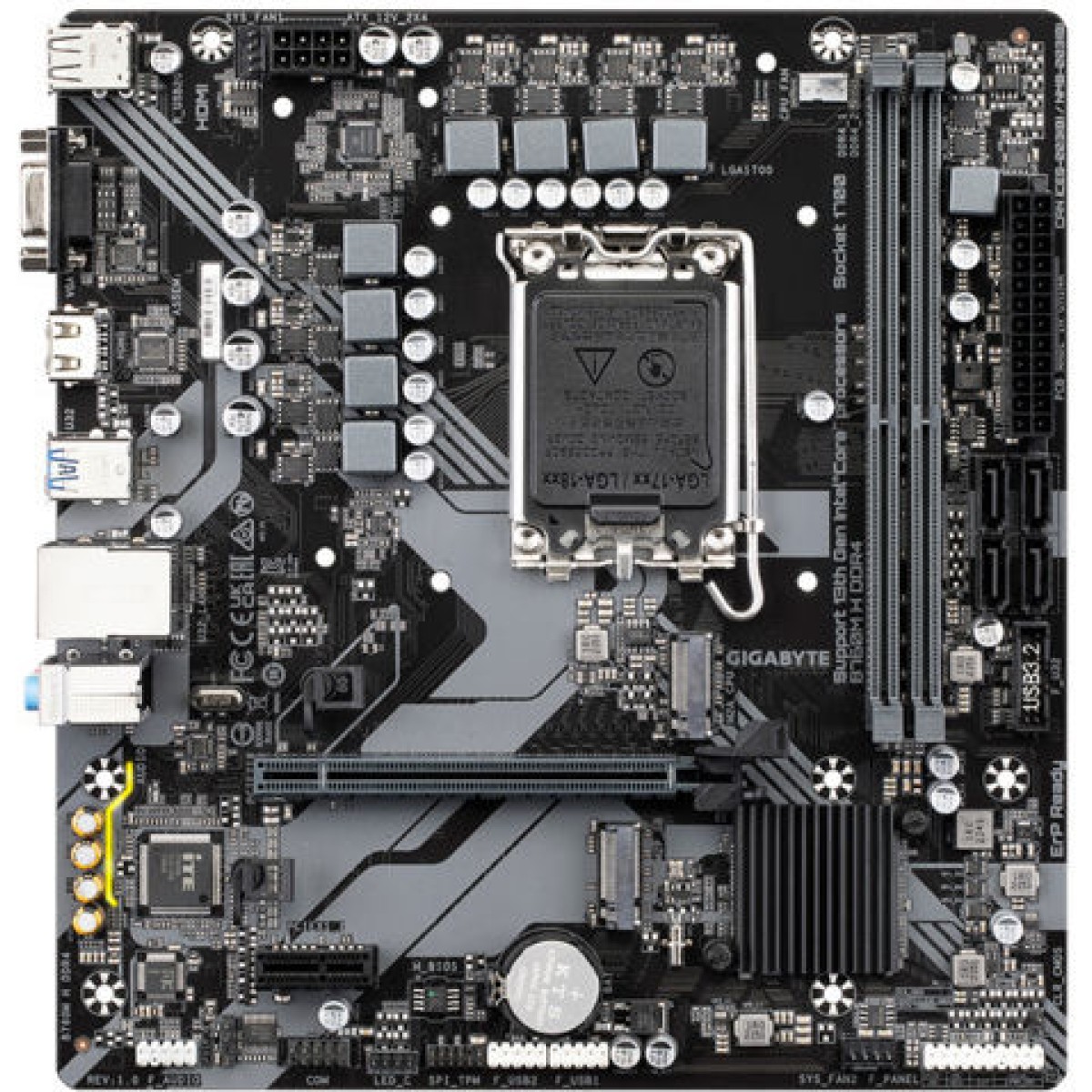 Gigabyte B760M H DDR4 rev. 1.0 Motherboard Micro ATX με Intel 1700 Socket