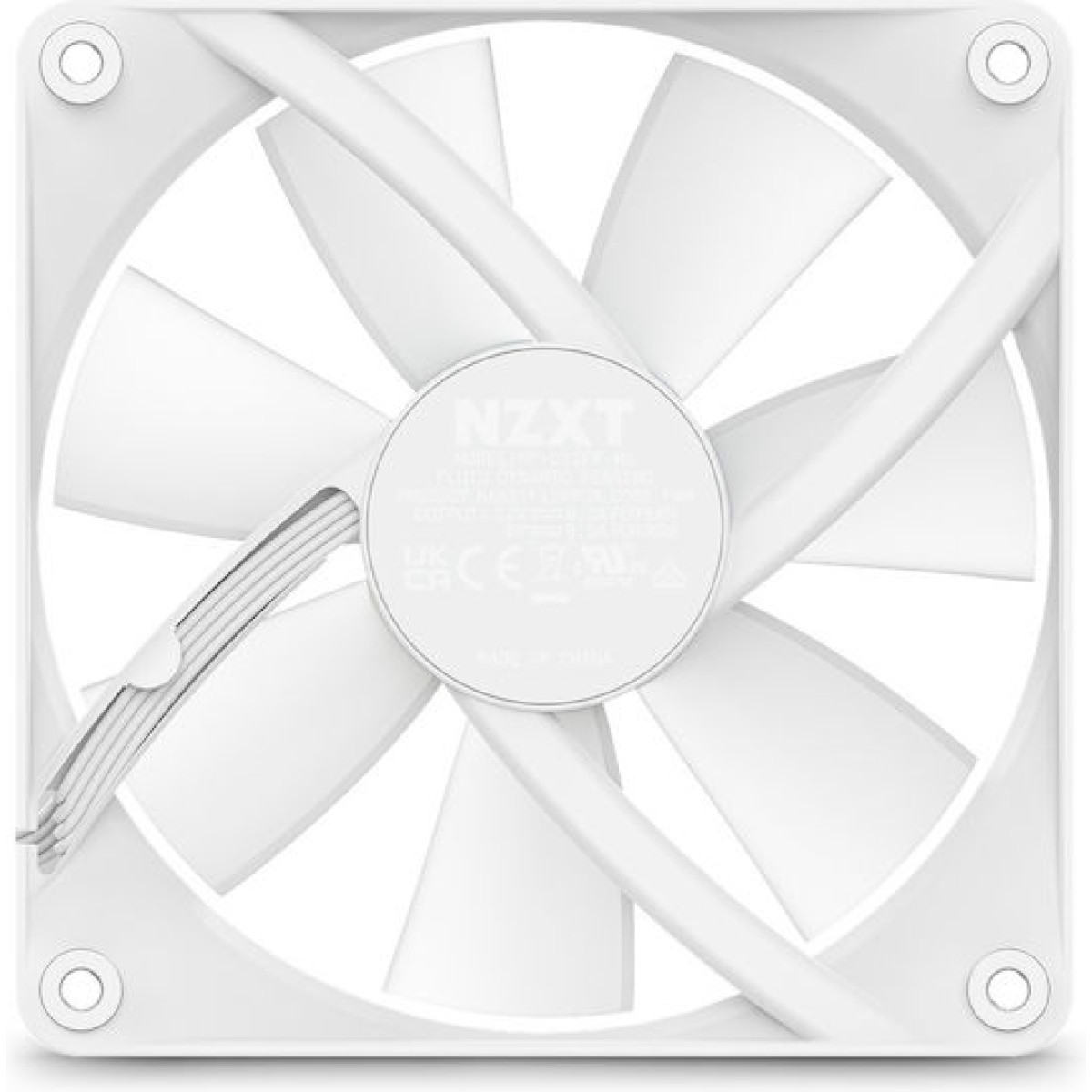 NZXT F120 RGB Core Case Fan με Σύνδεση 4-Pin PWM Λευκό