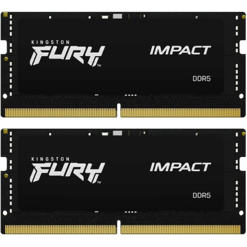 Kingston Fury Impact DDR5 32GB RAM με 2x16GB Modules και Ταχύτητα 6400 για Laptop