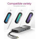 Icy Box IB-DK4061-CPD USB-C Docking Station με HDMI 4K PD Ethernet Γκρι