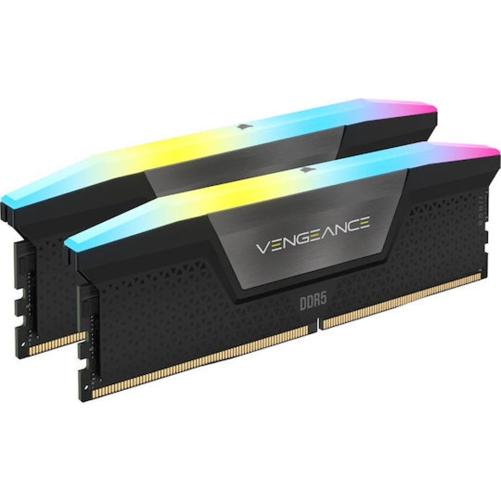Corsair Vengeance RGB XMP DDR5 48GB RAM με 2x24GB Modules και Ταχύτητα 6400 για Desktop
