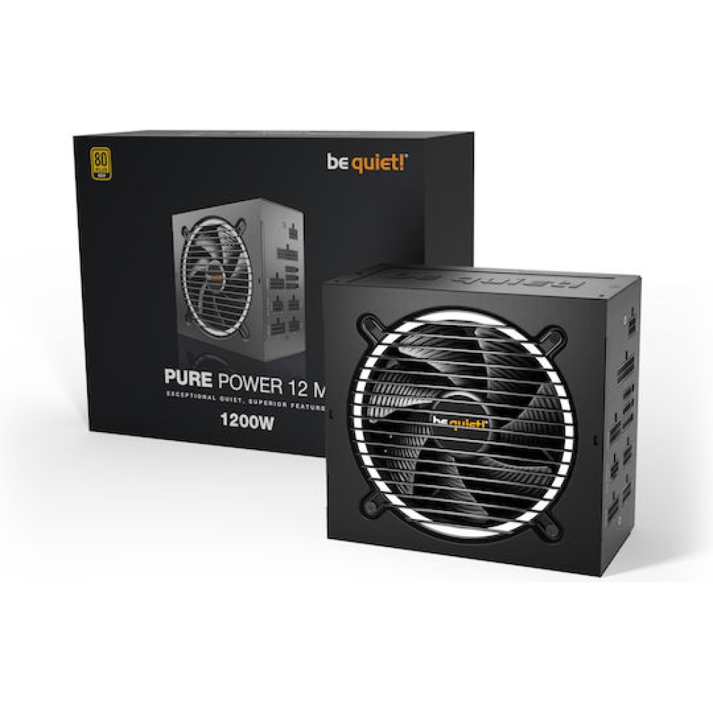 Be Quiet Pure Power 12 M 1200W Μαύρο Τροφοδοτικό Υπολογιστή Full Modular 80 Plus Gold