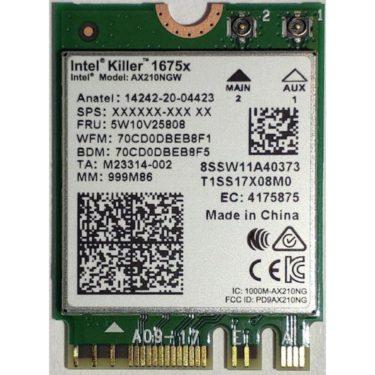 Intel Killer Ax1675x Εσωτερικός Wlan 2400 Mbit S