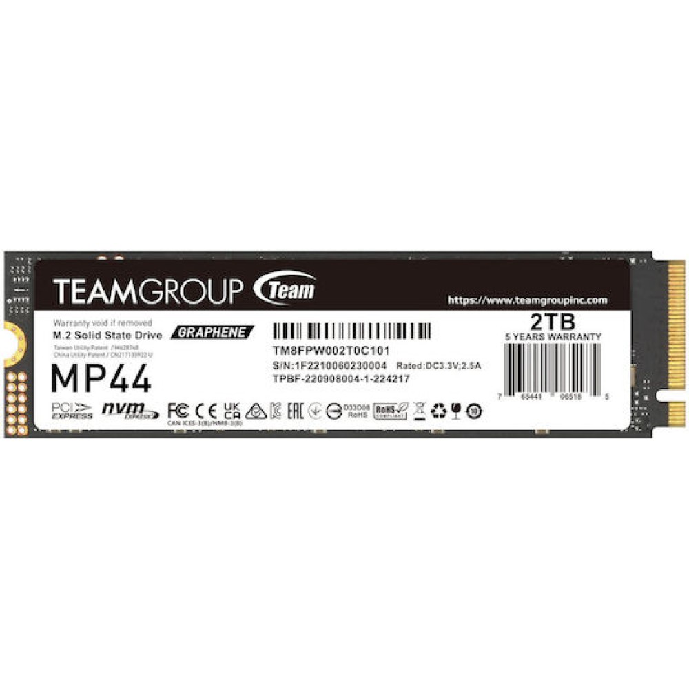 TeamGroup MP44 Graphene SSD 2TB M.2 NVMe PCI Express 4.0