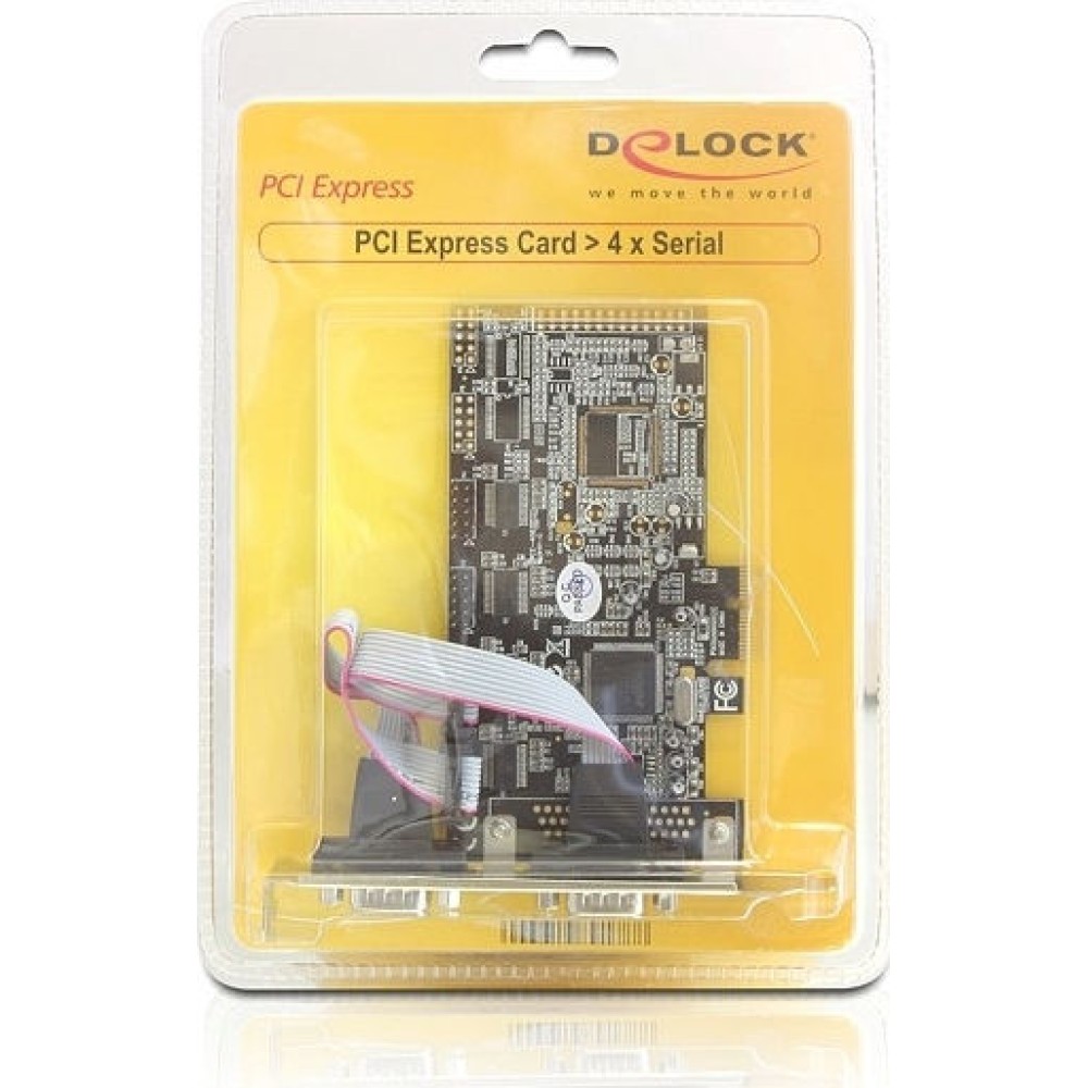 DeLock Κάρτα PCIe σε 4 θύρες RS232 DB9 Serial