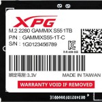 Adata Gammix S55 SSD 1TB M.2 NVMe PCI Express 4.0