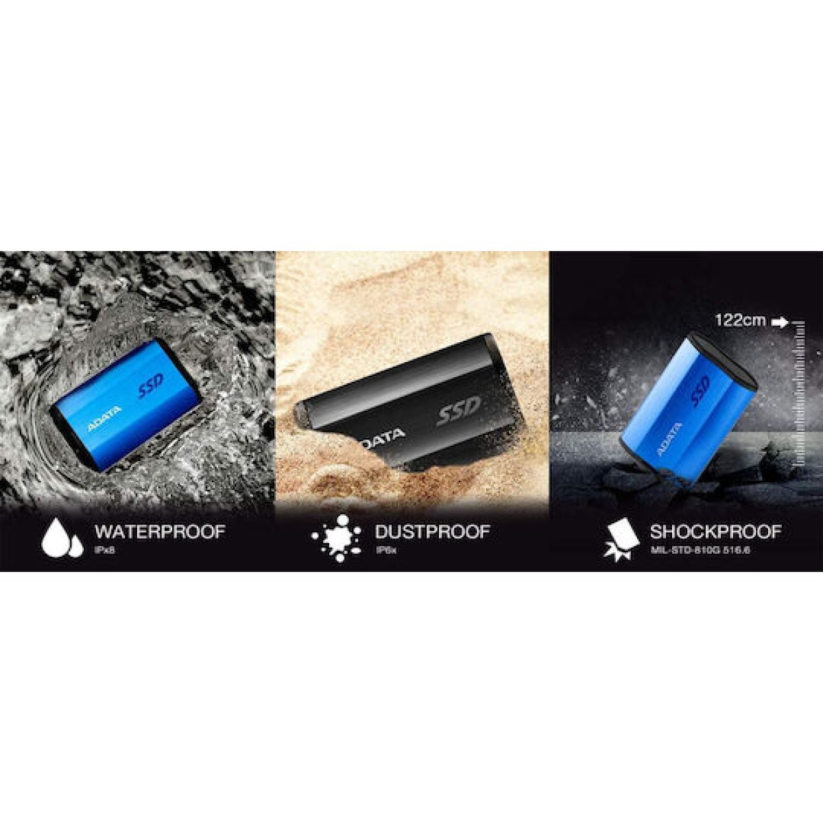 Adata SE880 USB 3.2 Εξωτερικός SSD 1TB 2.5