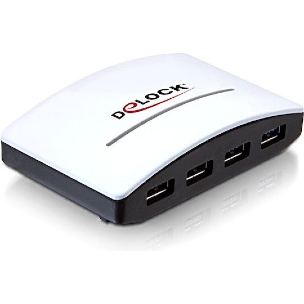DeLock USB 3.0 Hub 4 Θυρών με σύνδεση USB-A και Εξωτερική Παροχή Ρεύματος Λευκό
