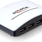 DeLock USB 3.0 Hub 4 Θυρών με σύνδεση USB-A και Εξωτερική Παροχή Ρεύματος Λευκό