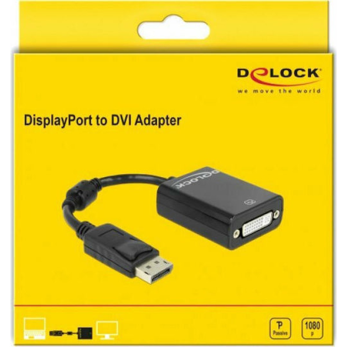 DeLock Μετατροπέας DisplayPort male σε DVI-I female (61847)