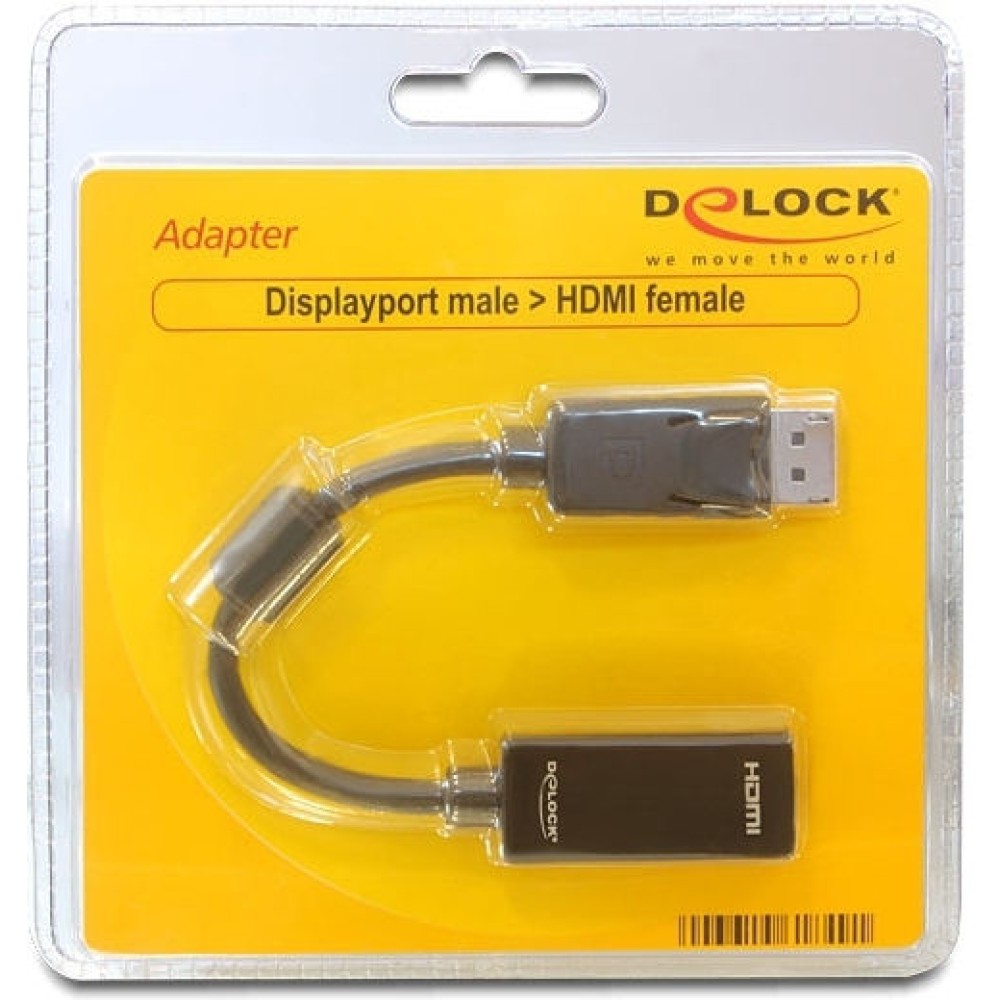 DeLock Μετατροπέας DisplayPort male σε HDMI female (61849)