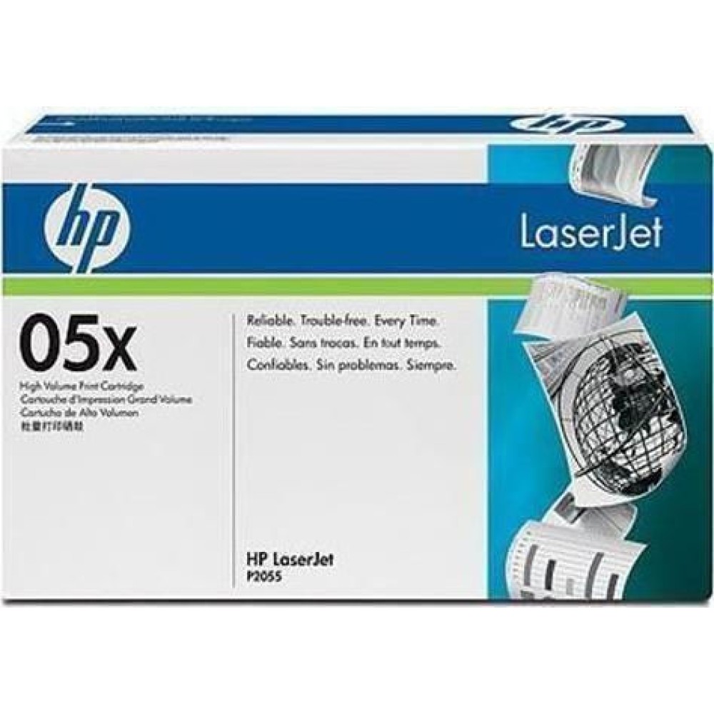 HP 05X Γνήσιο Toner Laser Εκτυπωτή Μαύρο High Yield 6500 Σελίδων (CE505X)