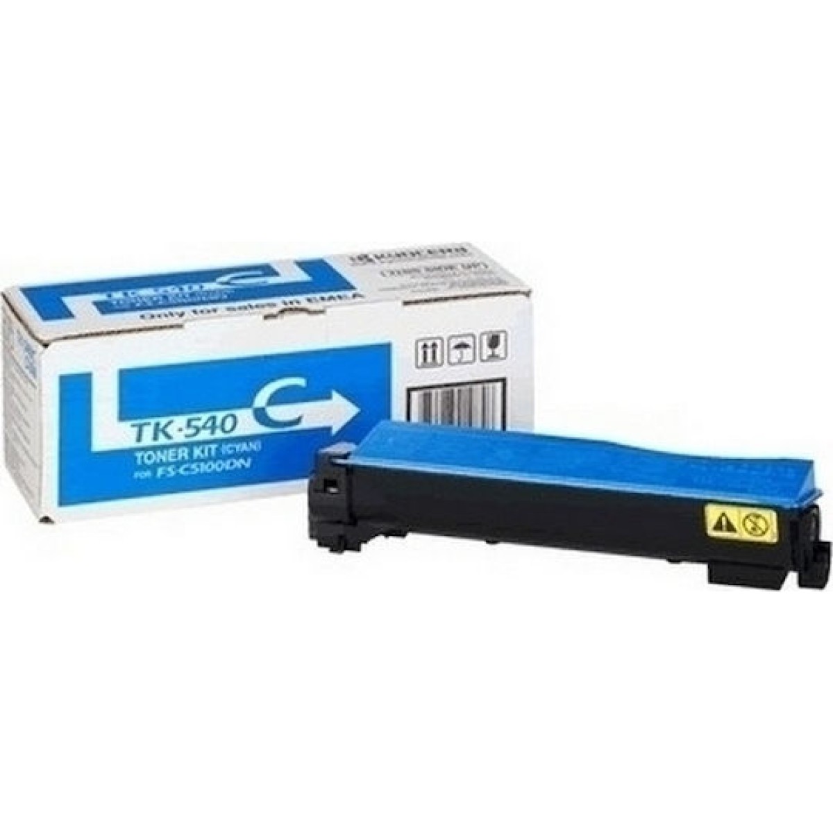 Kyocera TK-540C Γνήσιο Toner Laser Εκτυπωτή Κυανό 3500 Σελίδων (1T02HLCEU0)
