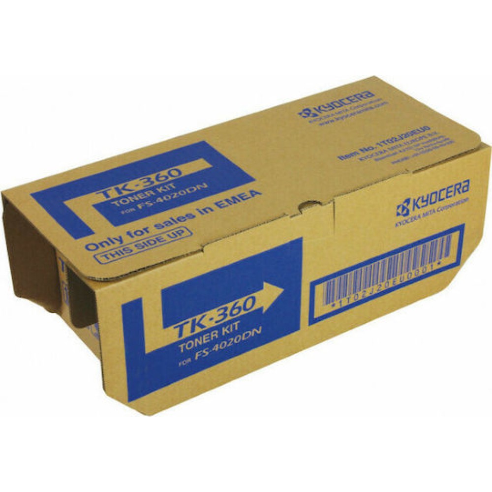 Kyocera TK-360 Γνήσιο Toner Laser Εκτυπωτή Μαύρο 20000 Σελίδων (1T02J20EU0)