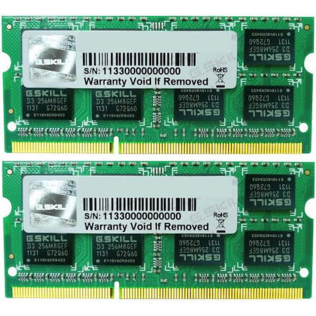 G.Skill DDR3 4GB RAM με 2x2GB Modules και Ταχύτητα 1600 για Laptop