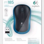 Logitech M185 Ασύρματο Mini Ποντίκι Black/Blue