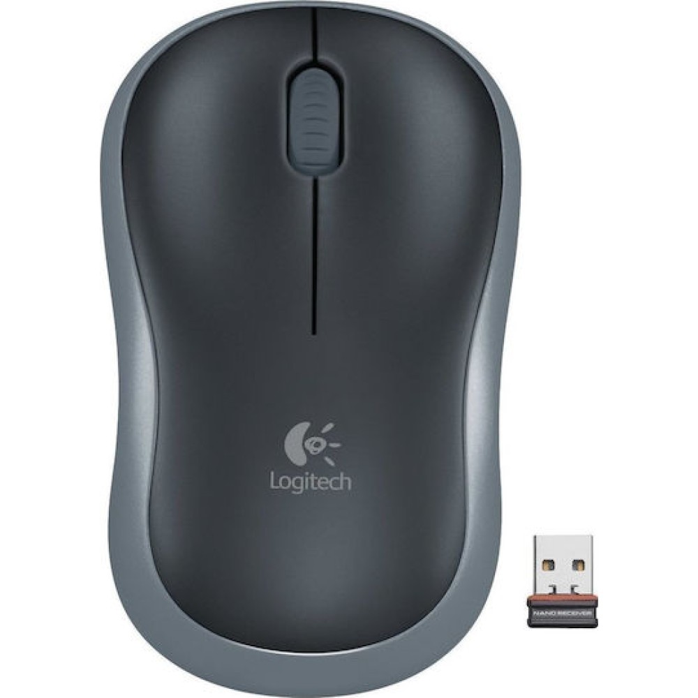 Logitech M185 Ασύρματο Mini Ποντίκι Γκρι