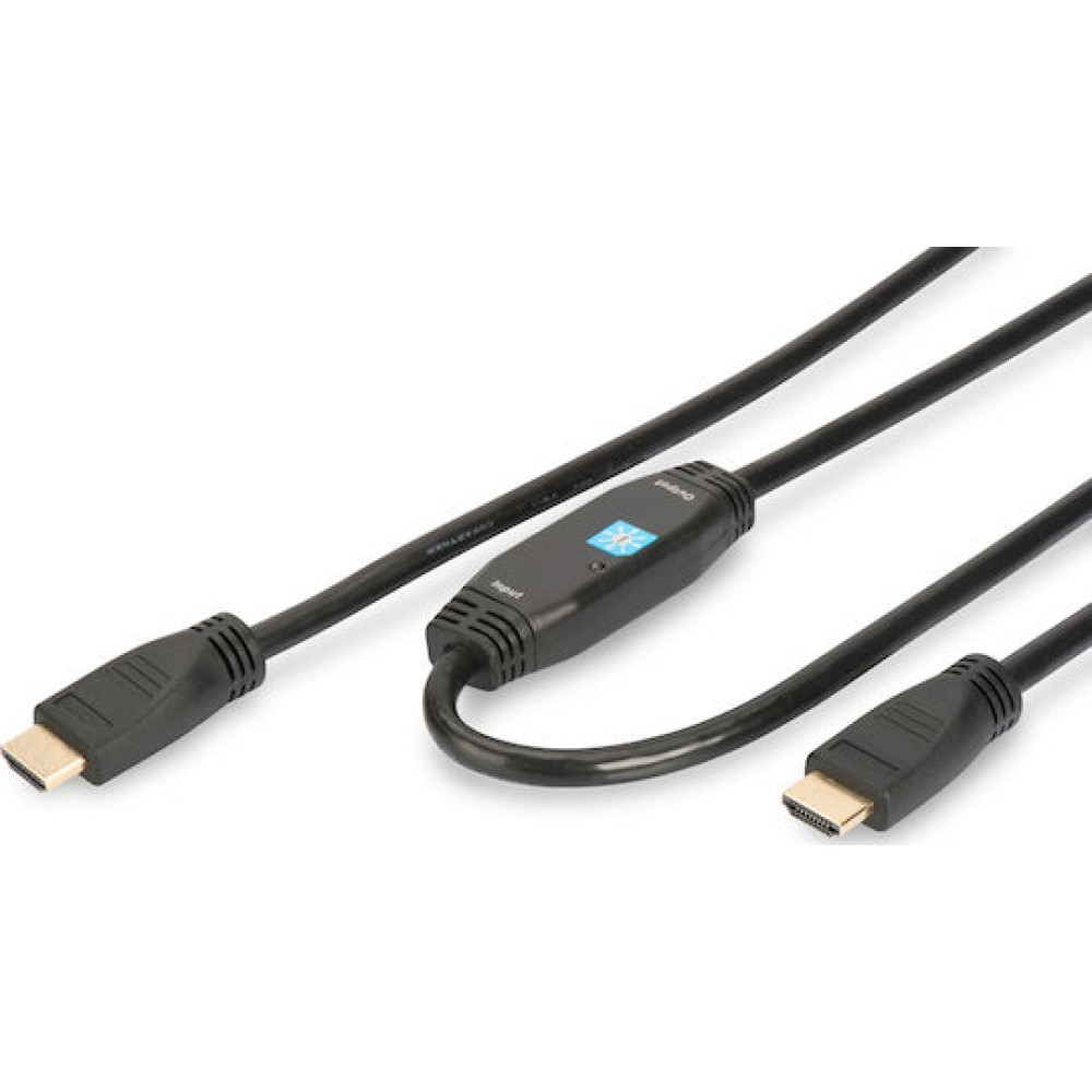 Digitus Angle Cable HDMI male - HDMI male 20m Μαύρο
