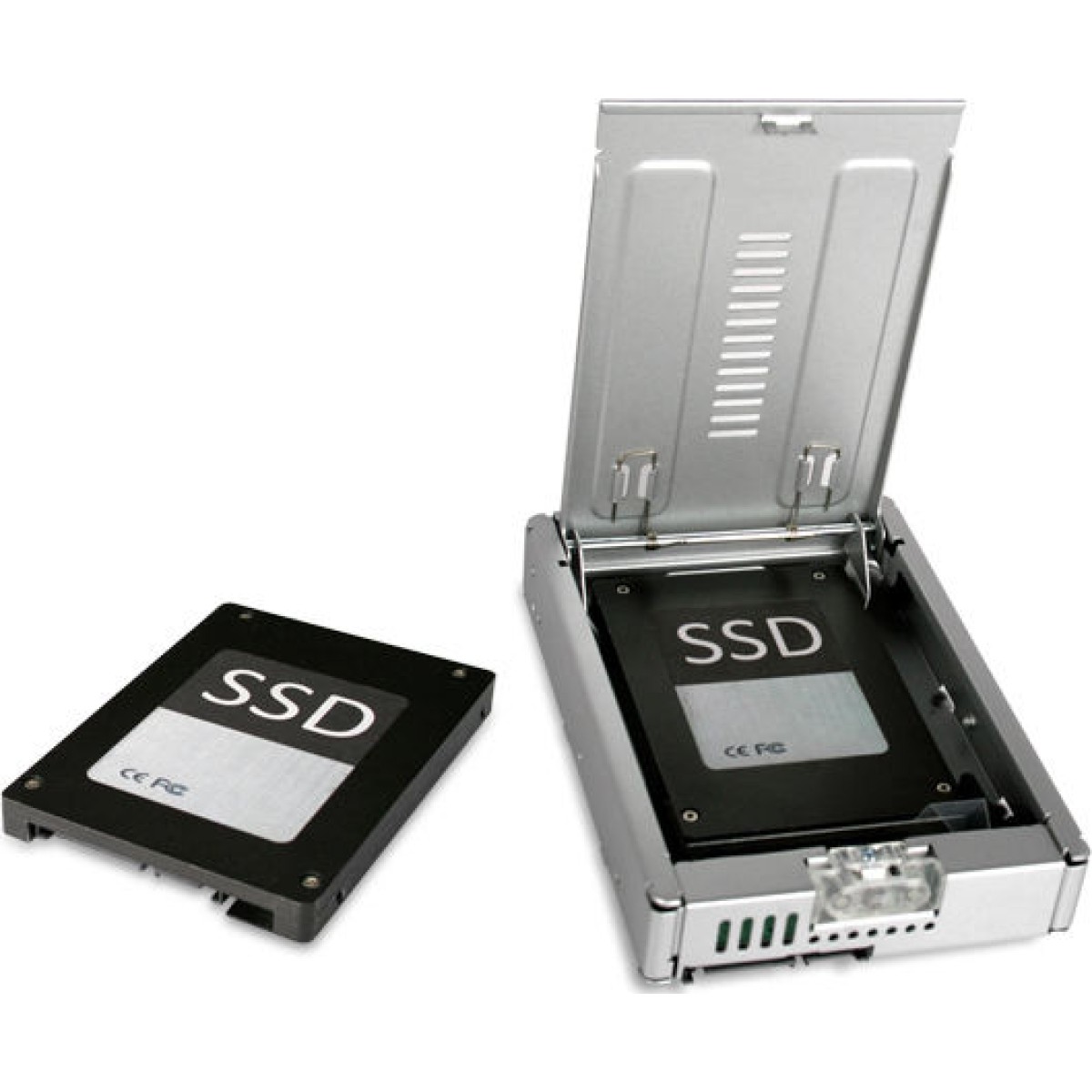 Icy Dock EZonvert PRO Enterprise Full Metal 2.5 to 3.5Inch SAS/SATA (22pin) HDD/SSD Converter/Mounting Kit for Internal 3.5Inch Drive Bay (MB982SP-1S) Ασημί (MB982SP-1S)