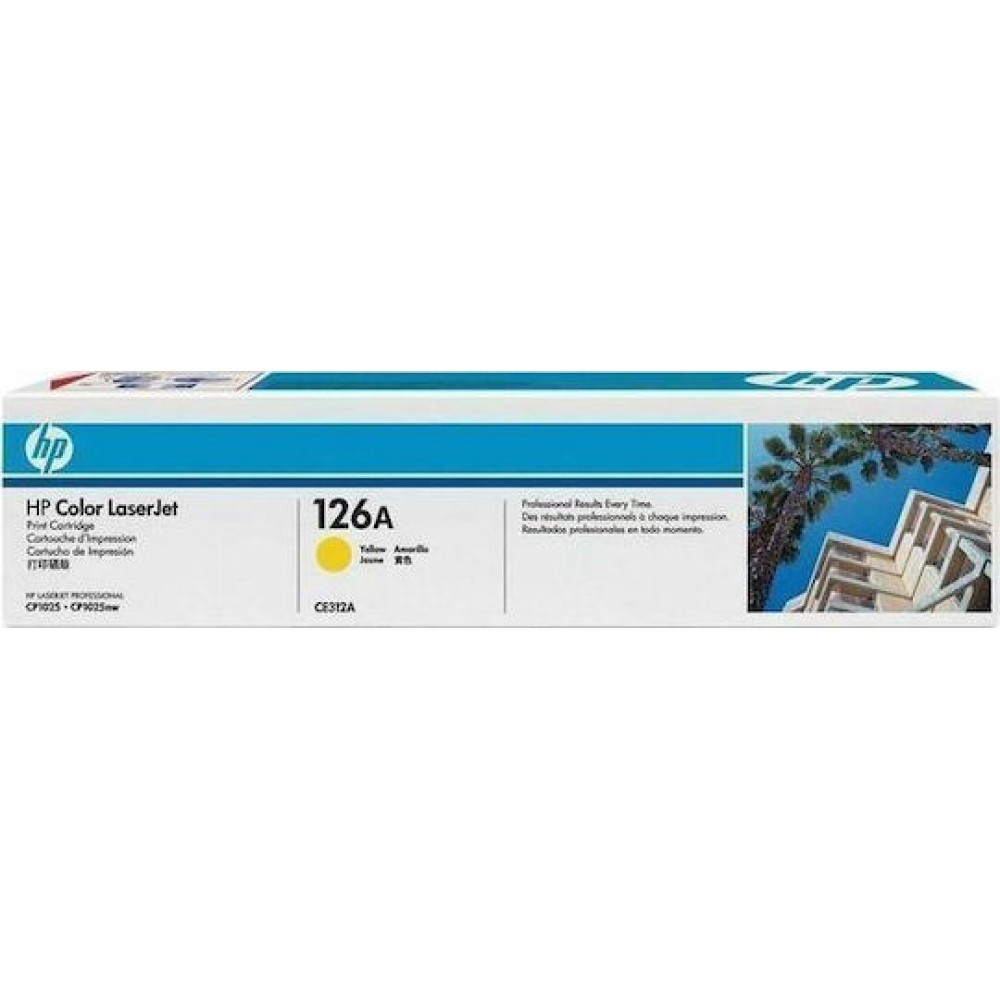 HP 126A Γνήσιο Toner Laser Εκτυπωτή Κίτρινο 1000 Σελίδων (CE312A)