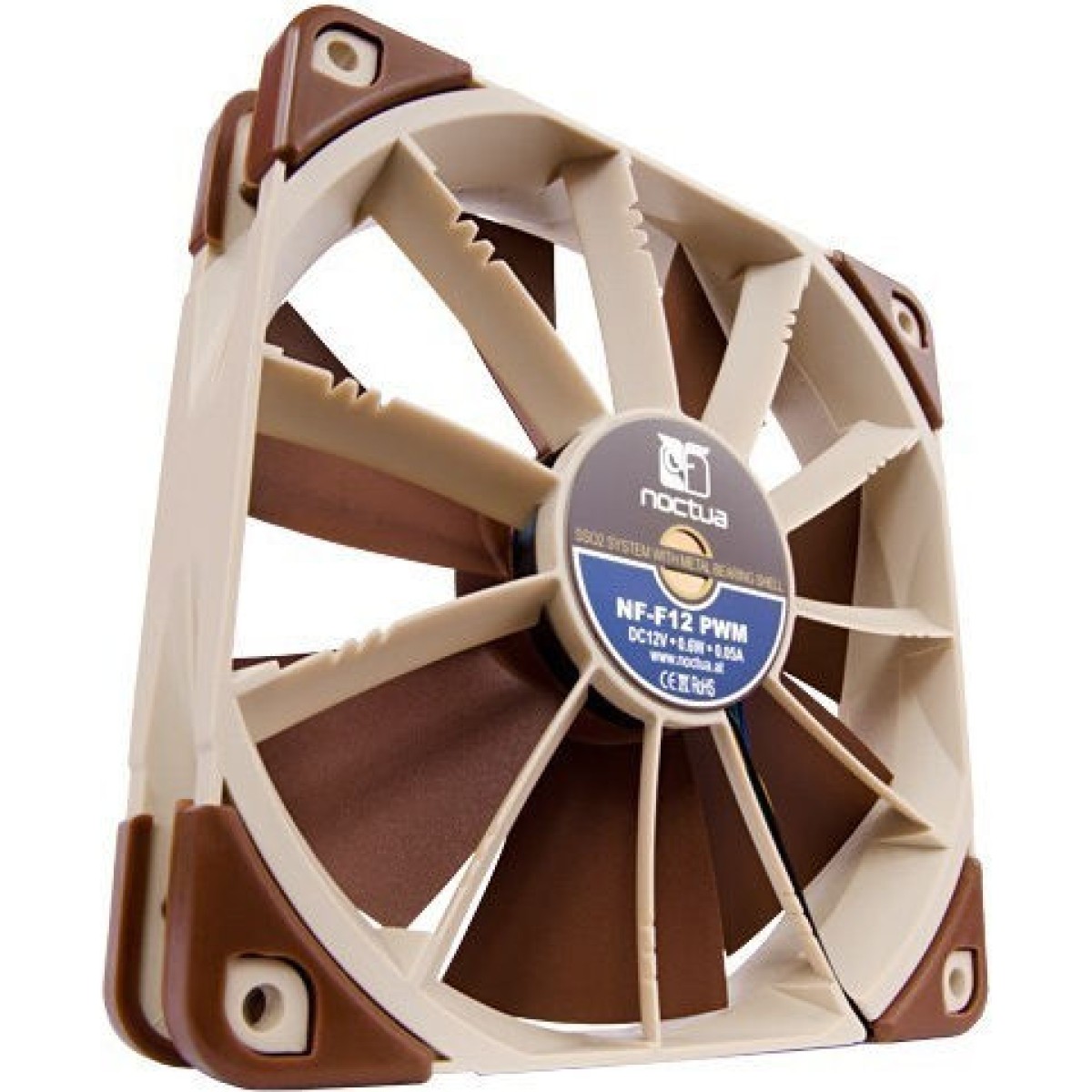 Noctua NF-F12 Case Fan 120mm με Σύνδεση 4-Pin PWM Καφέ