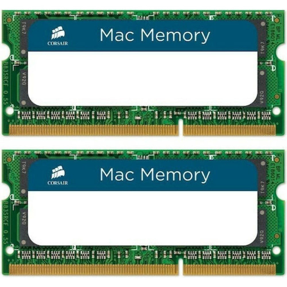 Corsair Mac Memory DDR3 16GB RAM με 2x8GB Modules και Ταχύτητα 1333 για Laptop