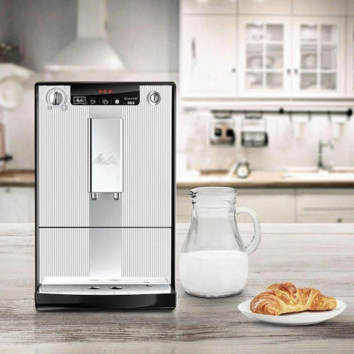 Melitta Solo Pure Αυτόματη Μηχανή Espresso 1400W Πίεσης 15bar με Μύλο Άλεσης Ασημί