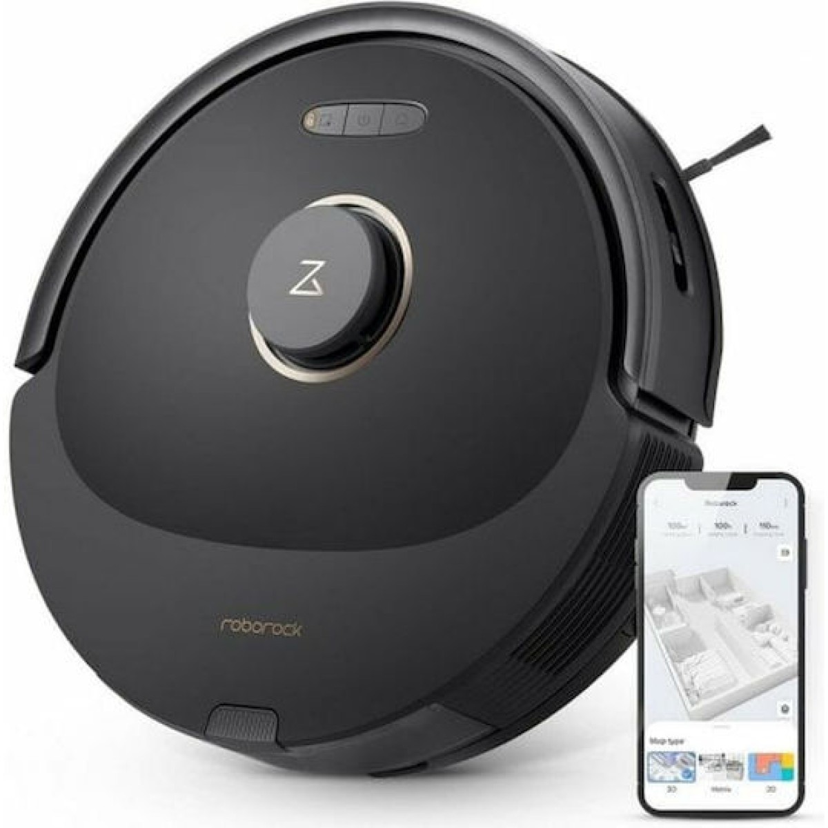 Roborock Q8 Max Σκούπα Ρομπότ για Σκούπισμα & Σφουγγάρισμα με Χαρτογράφηση και Wi-Fi Μαύρη