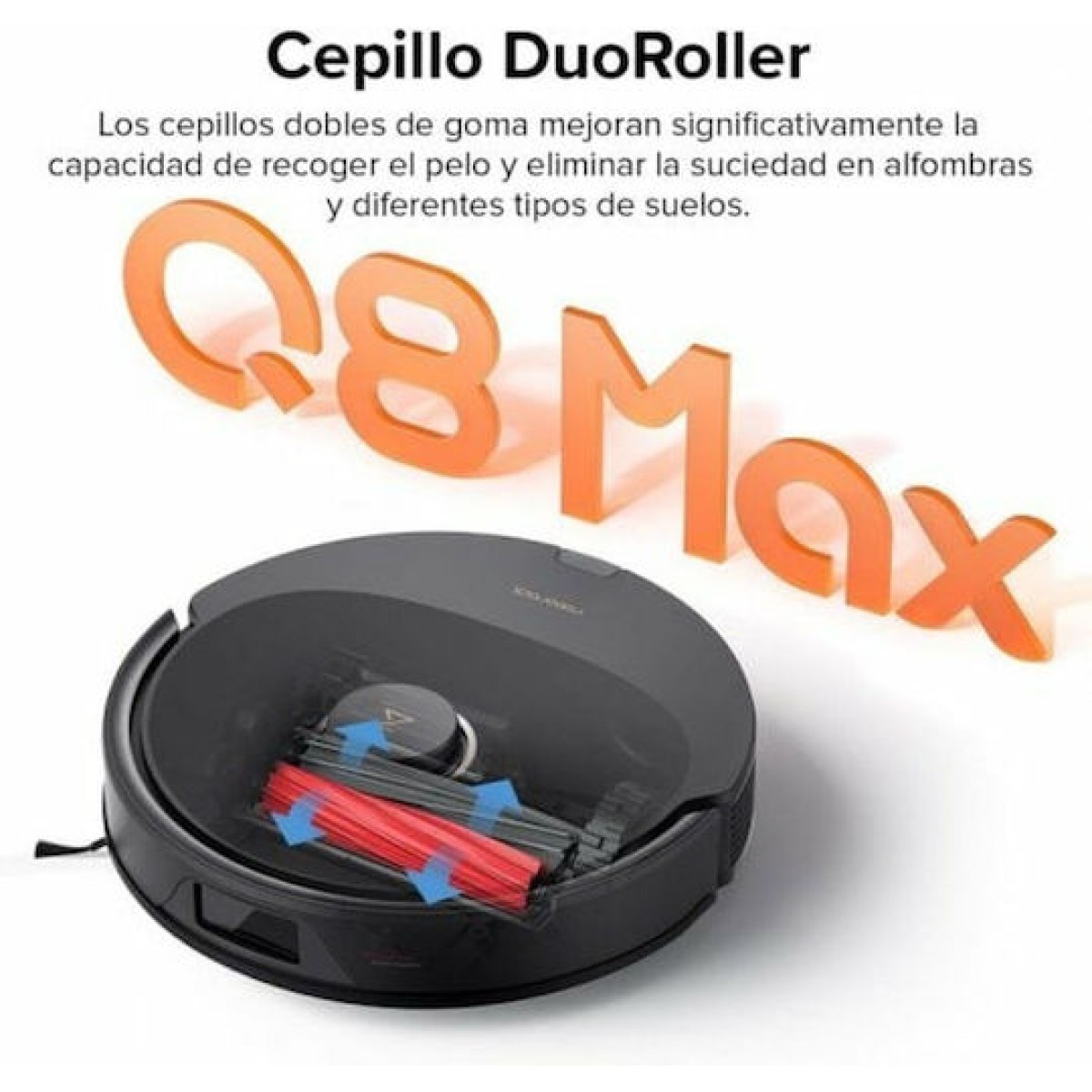 Roborock Q8 Max Σκούπα Ρομπότ για Σκούπισμα & Σφουγγάρισμα με Χαρτογράφηση και Wi-Fi Μαύρη
