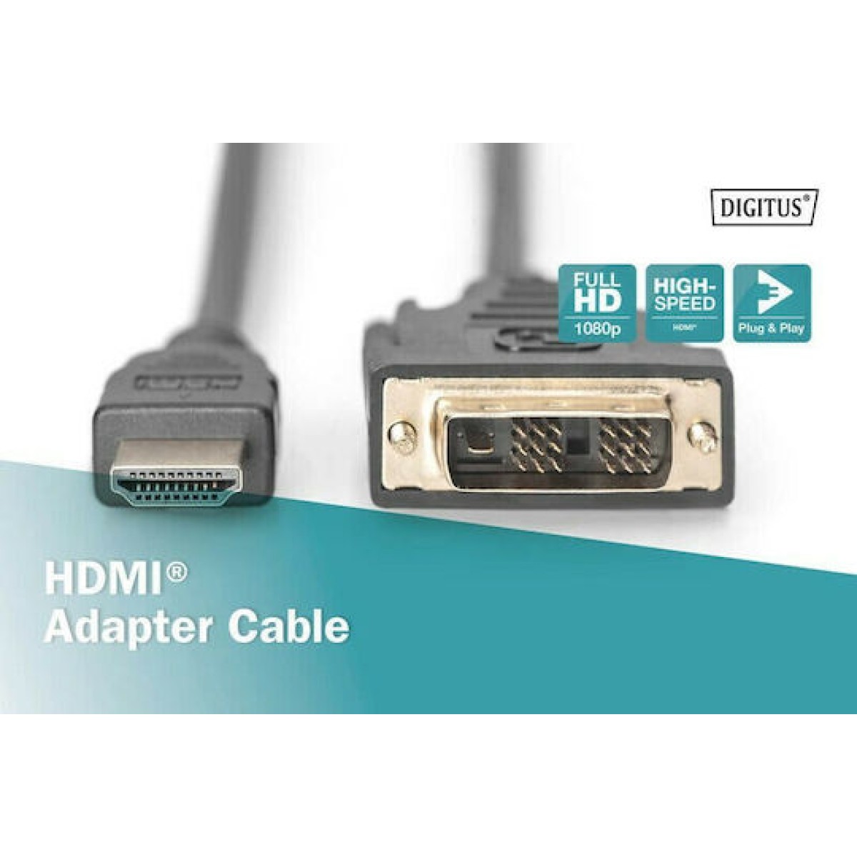 Digitus Cable DVI-D male - HDMI male 2m (AK-330300-020-S)