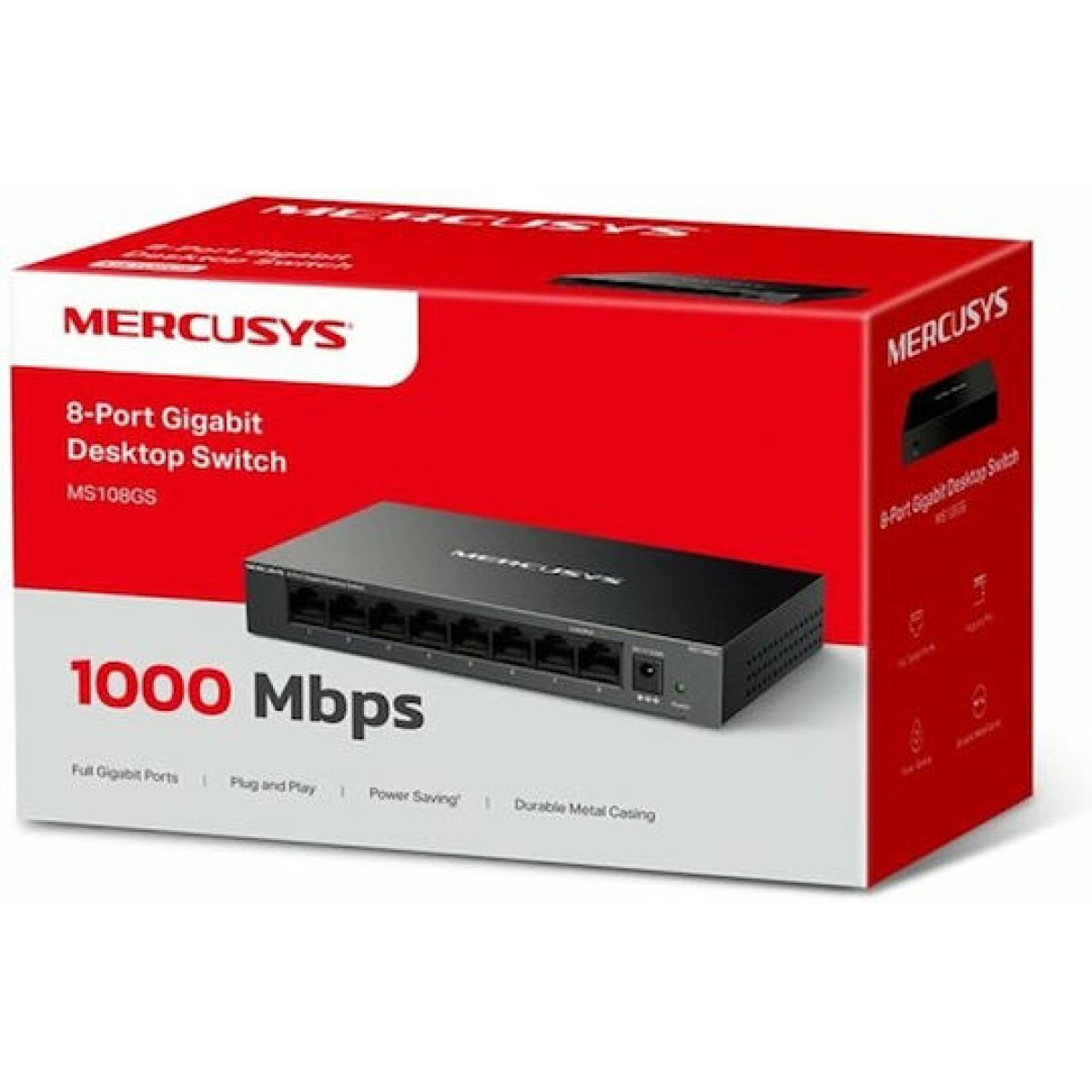Mercusys MS108GS Unmanaged L2 Switch με 8 Θύρες Gigabit (1Gbps) Ethernet
