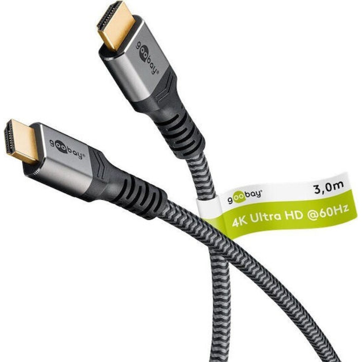 Goobay HDMI 2.0 Cable HDMI male - HDMI male 3m Μαύρο