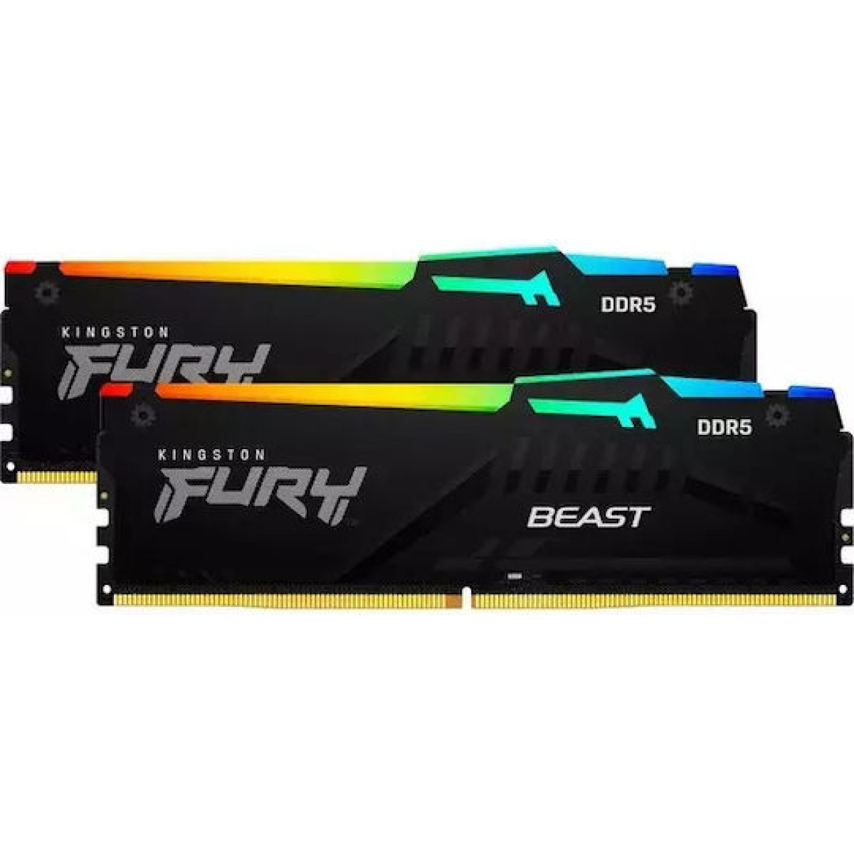 Kingston Fury Beast RGB DDR5 64GB RAM με 2x32GB Modules και Ταχύτητα 5600 για Desktop