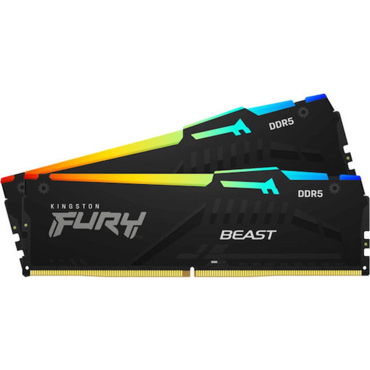 Kingston Fury Beast RGB DDR5 64GB RAM με 2x32GB Modules και Ταχύτητα 5600 για Desktop