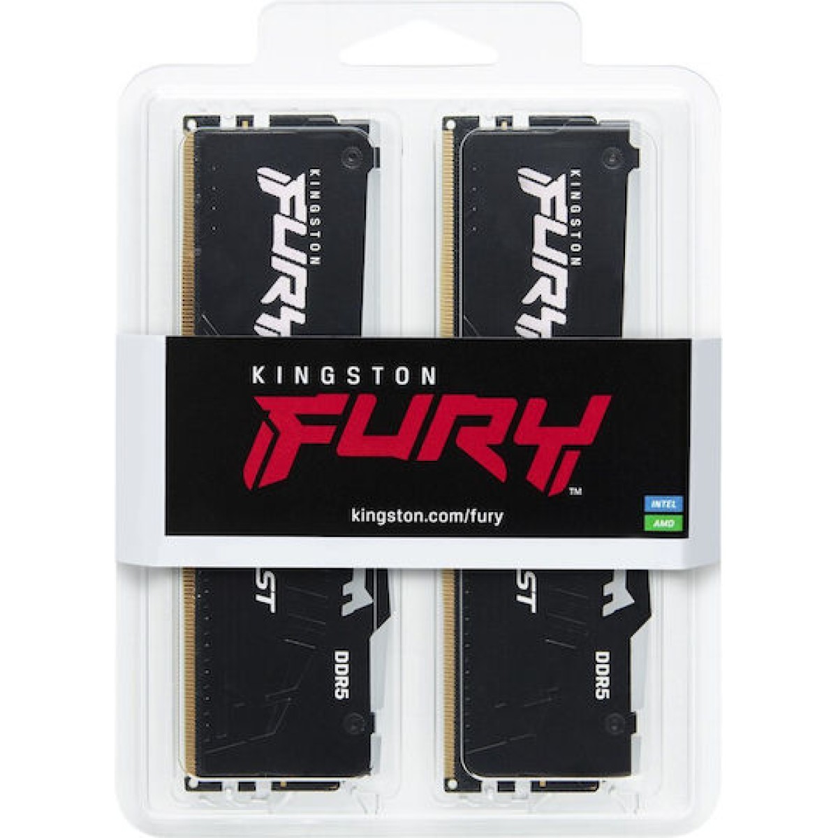 Kingston Fury Beast RGB DDR5 64GB RAM με 2x32GB Modules και Ταχύτητα 6000 για Desktop