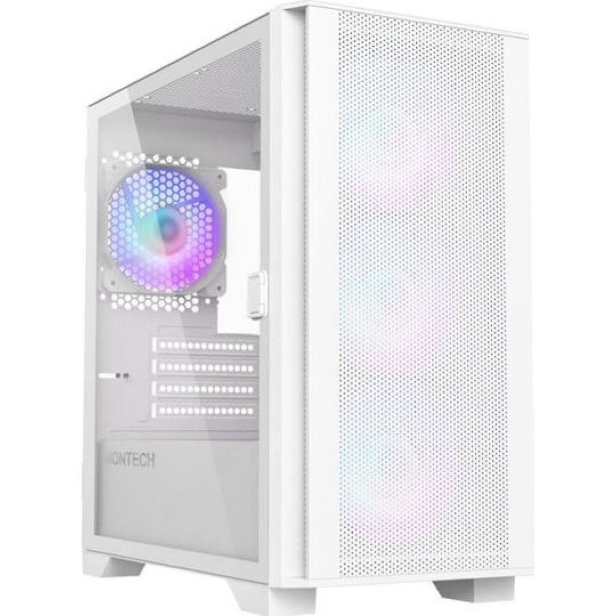 Montech AIR 100 ARGB Gaming Mini Tower Κουτί Υπολογιστή με Πλαϊνό Παράθυρο Λευκό