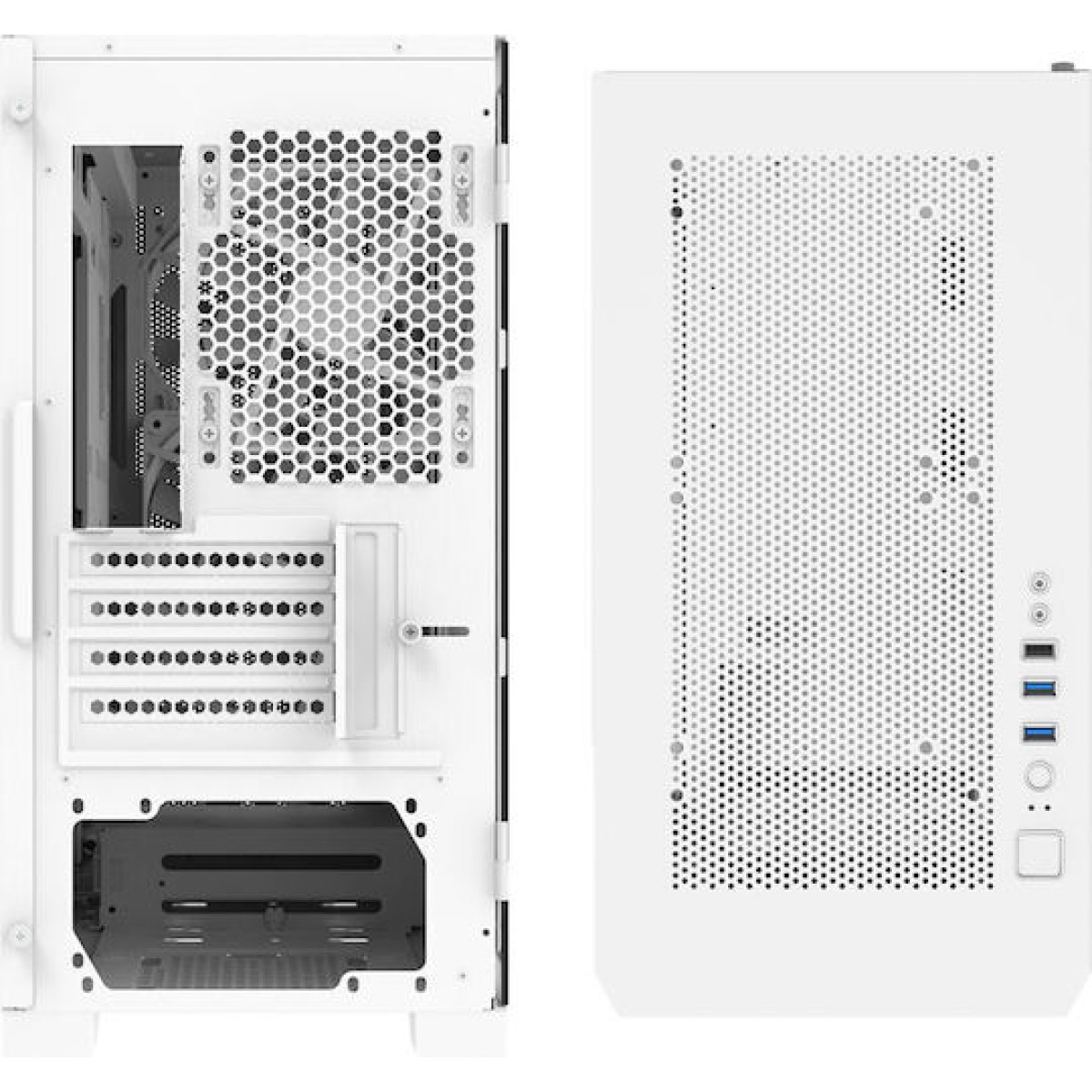 Montech AIR 100 ARGB Gaming Mini Tower Κουτί Υπολογιστή με Πλαϊνό Παράθυρο Λευκό