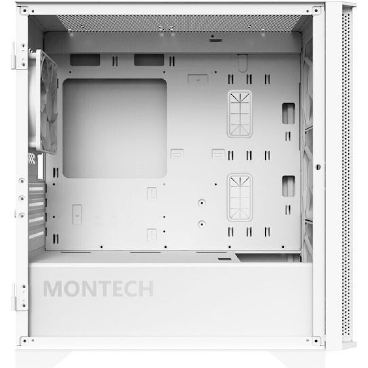 Montech AIR 100 ARGB Gaming Mini Tower Κουτί Υπολογιστή με Πλαϊνό Παράθυρο Λευκό