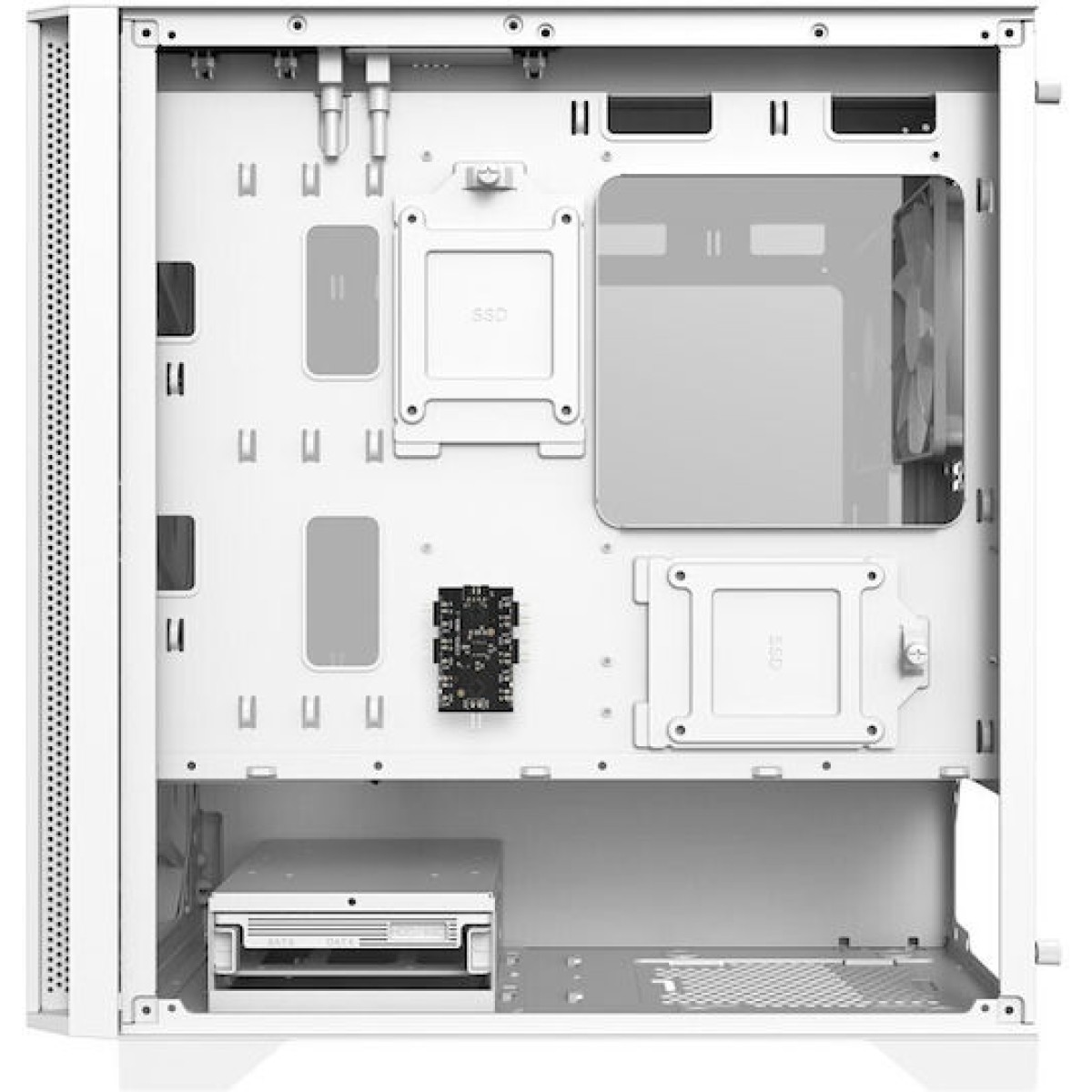 Montech AIR 100 ARGB Gaming Mini Tower Κουτί Υπολογιστή με Πλαϊνό Παράθυρο Λευκό