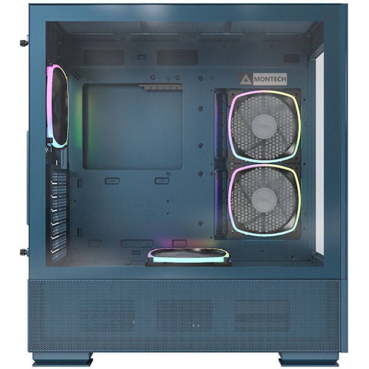 Montech Sky Two Gaming Midi Tower Κουτί Υπολογιστή με Πλαϊνό Παράθυρο και RGB Φωτισμό Μπλε