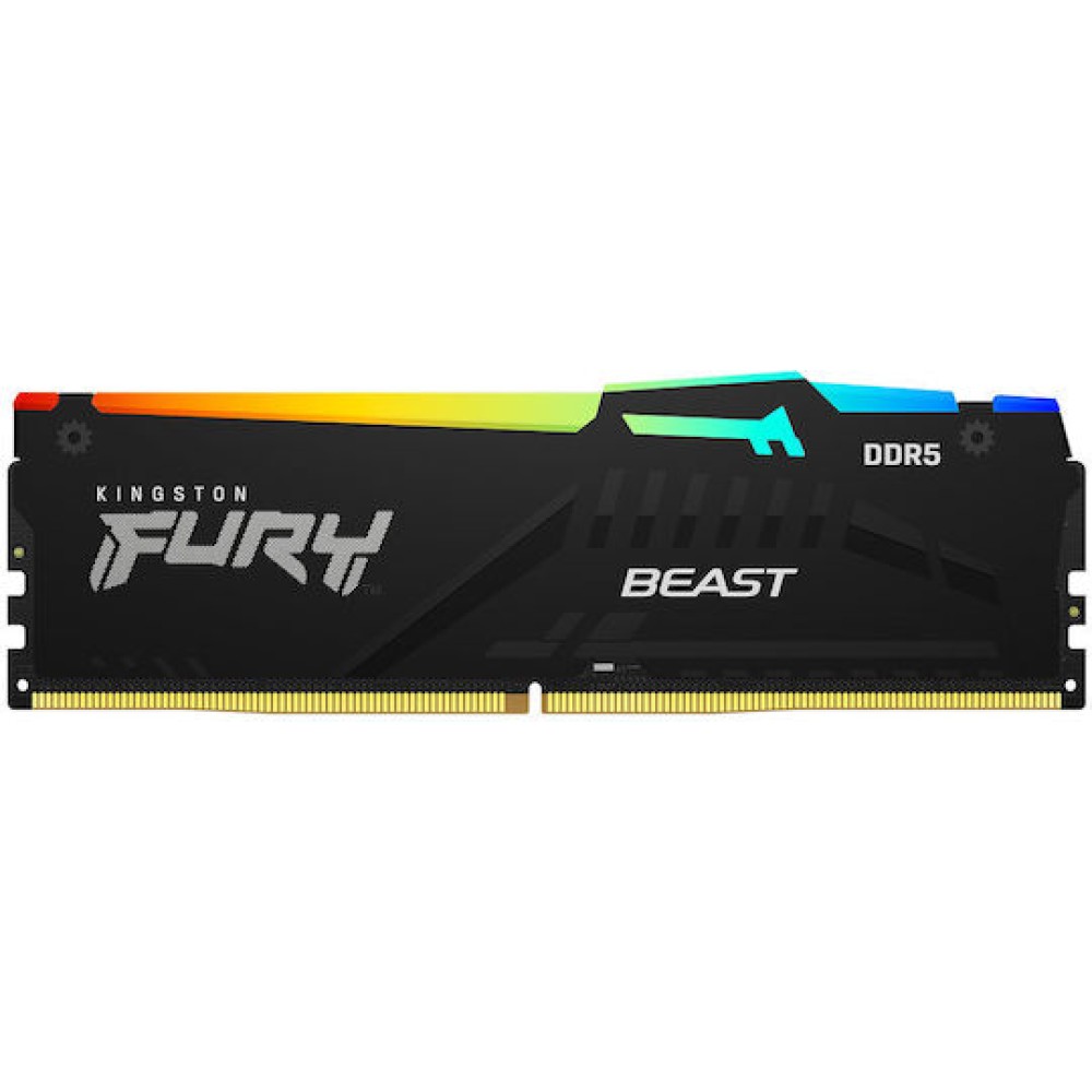 Kingston Fury Beast RGB DDR5 32GB RAM με 2x16GB Modules και Ταχύτητα 6000 για Desktop