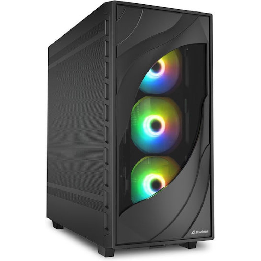 Sharkoon Rebel C80M RGB Gaming Midi Tower Κουτί Υπολογιστή Μαύρο