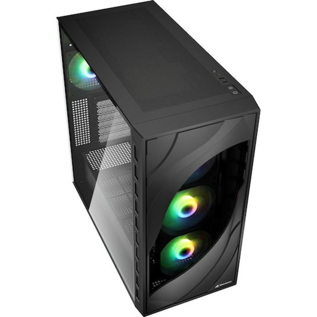 Sharkoon Rebel C80G RGB Gaming Midi Tower Κουτί Υπολογιστή με Πλαϊνό Παράθυρο Μαύρο