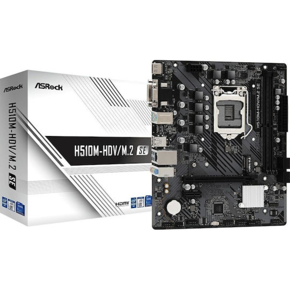 ASRock H510M-HDV/M.2 SE Motherboard Micro ATX με Intel 1200 Socket 90-MXBM00-A0UAYZ