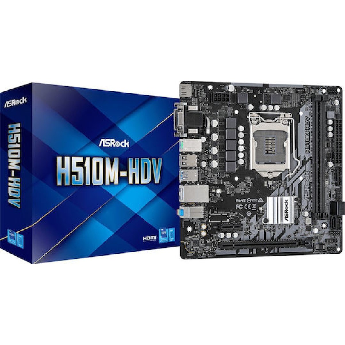 ASRock H510M-HDV/M.2 SE Motherboard Micro ATX με Intel 1200 Socket 90-MXBM00-A0UAYZ