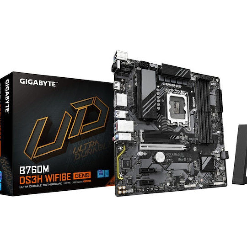 Gigabyte B760M DS3H WIFI6E GEN5 rev. 1.x Motherboard Micro ATX με Intel 1700 Socket