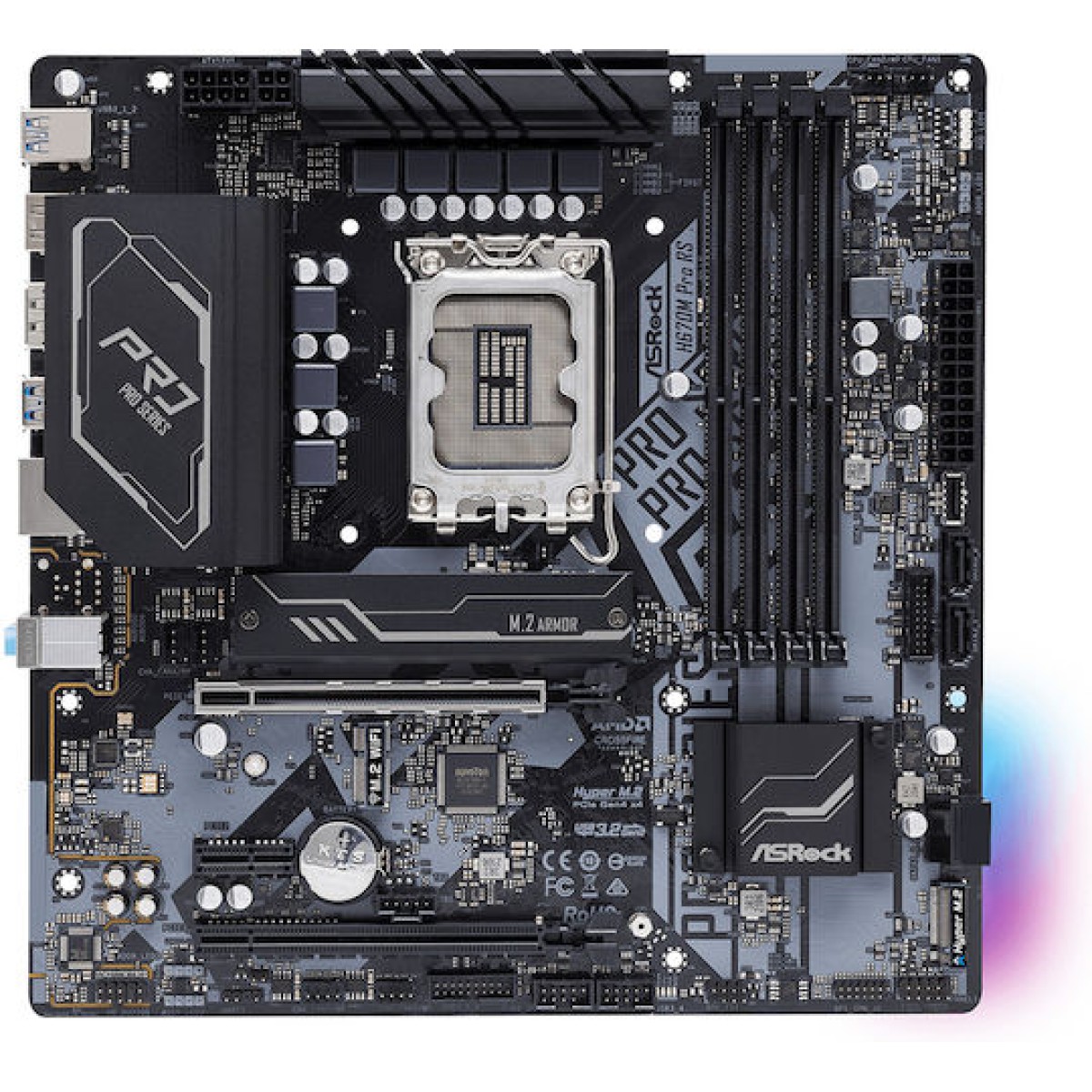 ASRock H670M Pro RS Motherboard Micro ATX με Intel 1700 Socket 90-MXBHK0-A0UAYZ