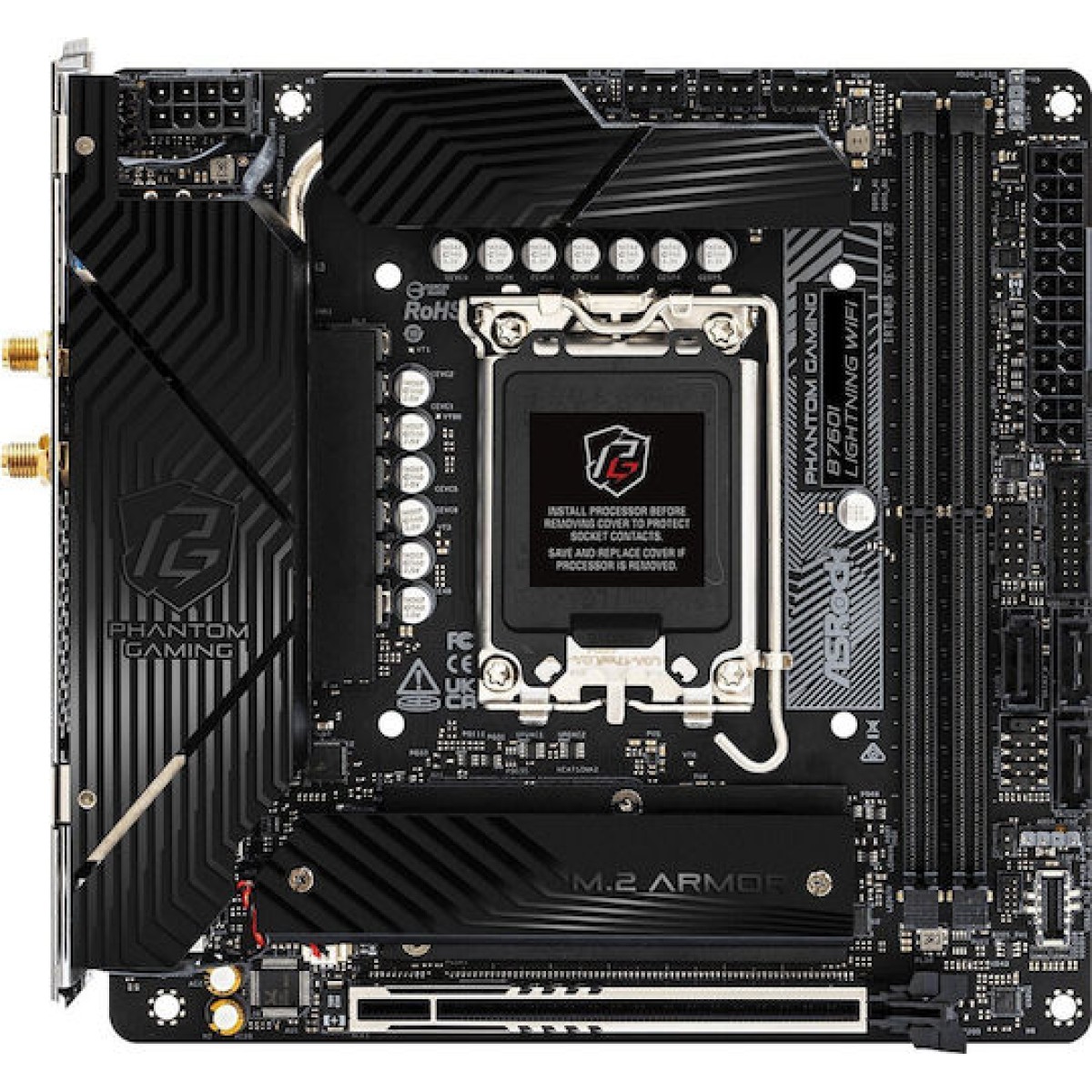 ASRock B760I Lightning WiFi Motherboard Micro ATX με Intel 1700 Socket 90-MXBNN0-A0UAYZ