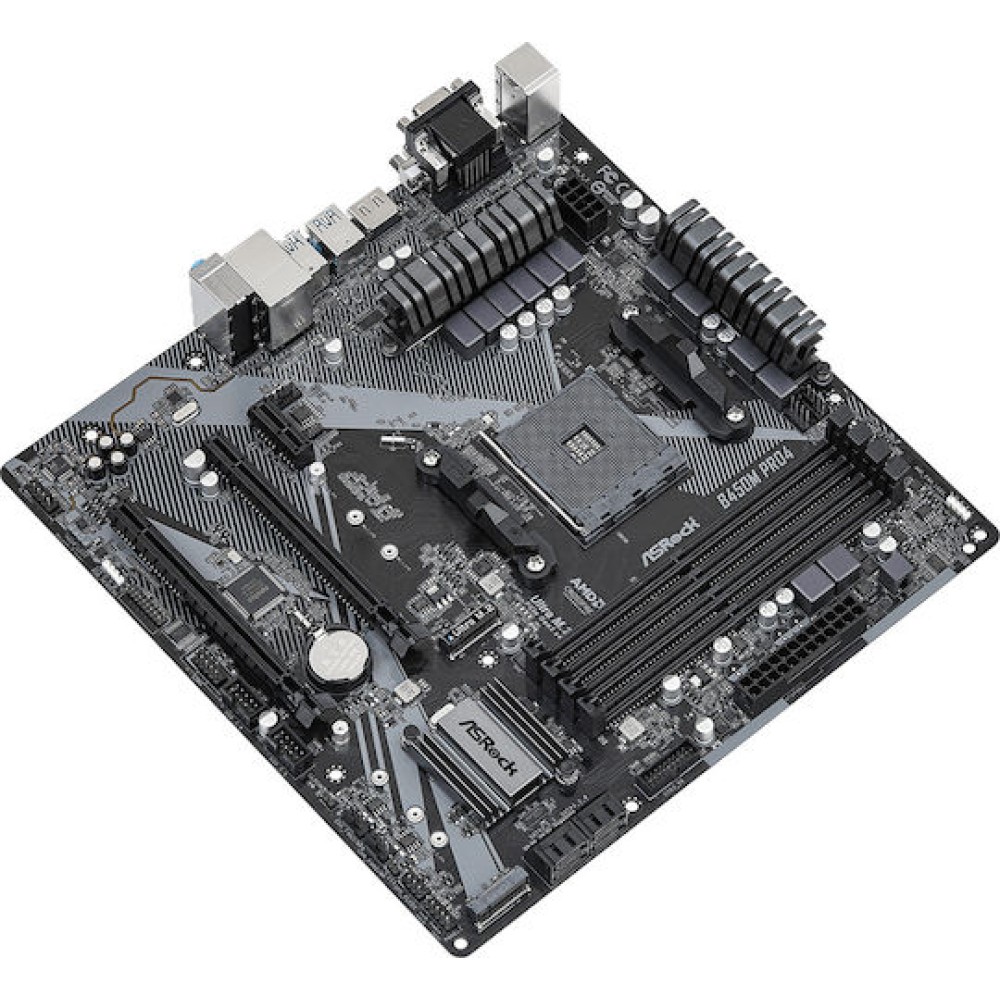 ASRock B450M-Pro4 rev. 2.0 Motherboard Micro ATX με AMD AM4 Socket
